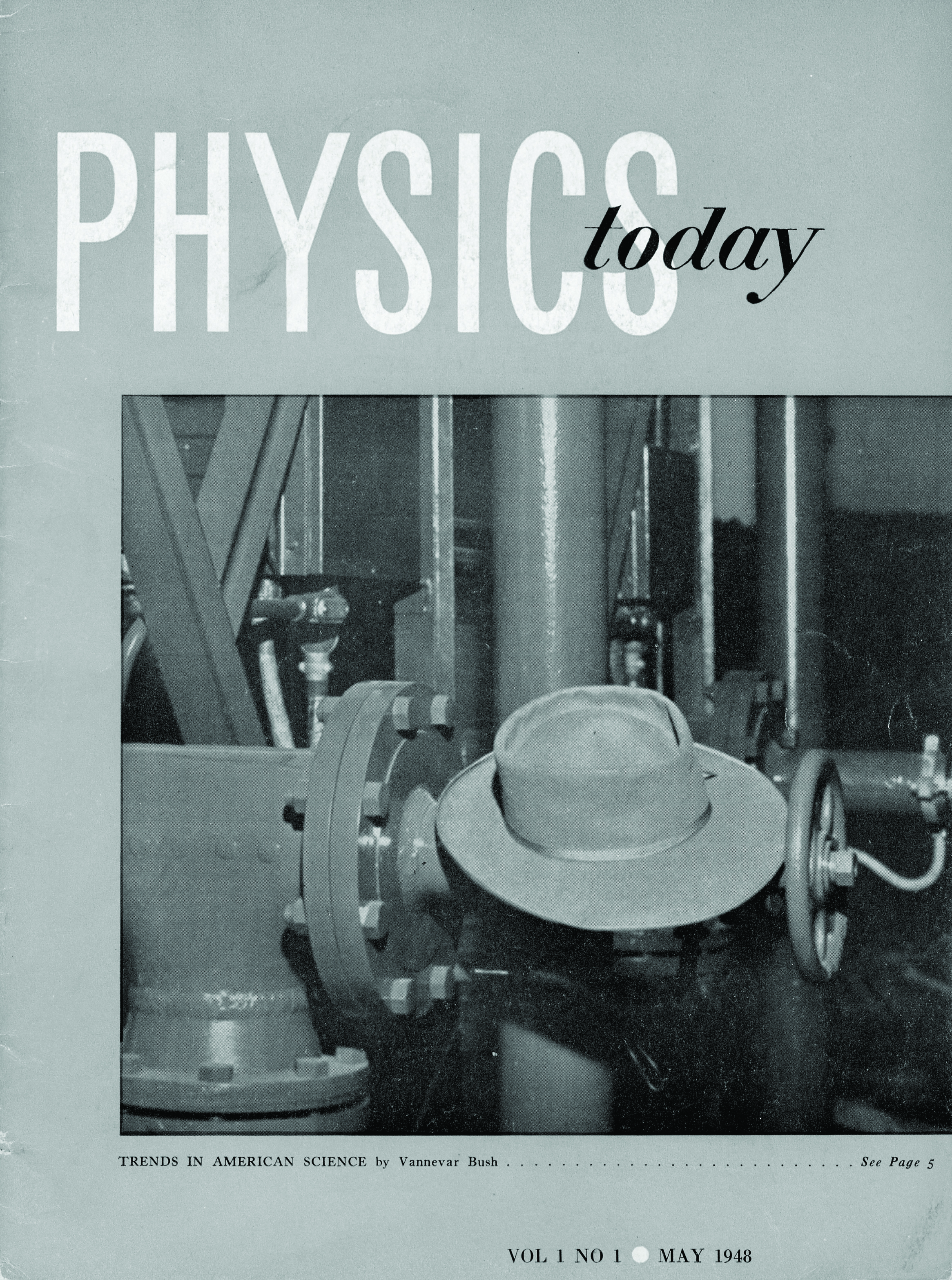 Cover of the May 1948 issue of Physics Today.