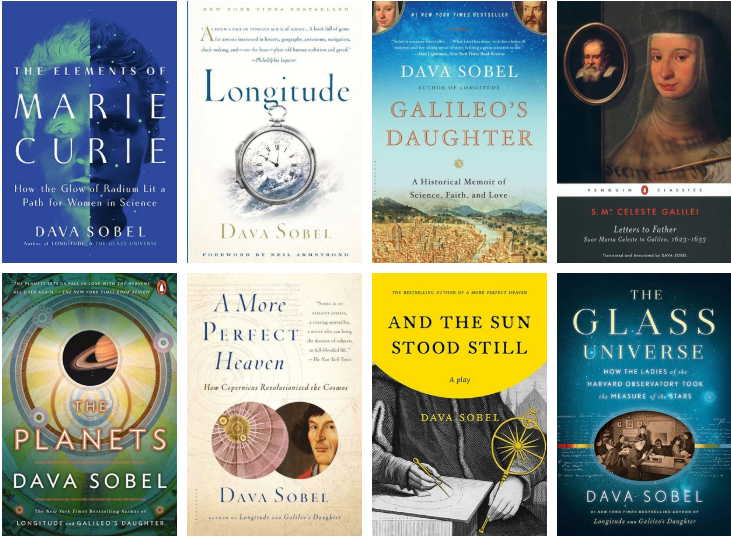 Covers of Dava Sobel's Books