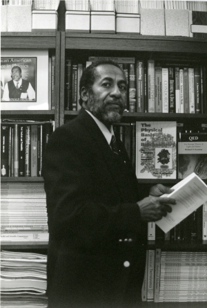Mickens in his office at Clark Atlanta University