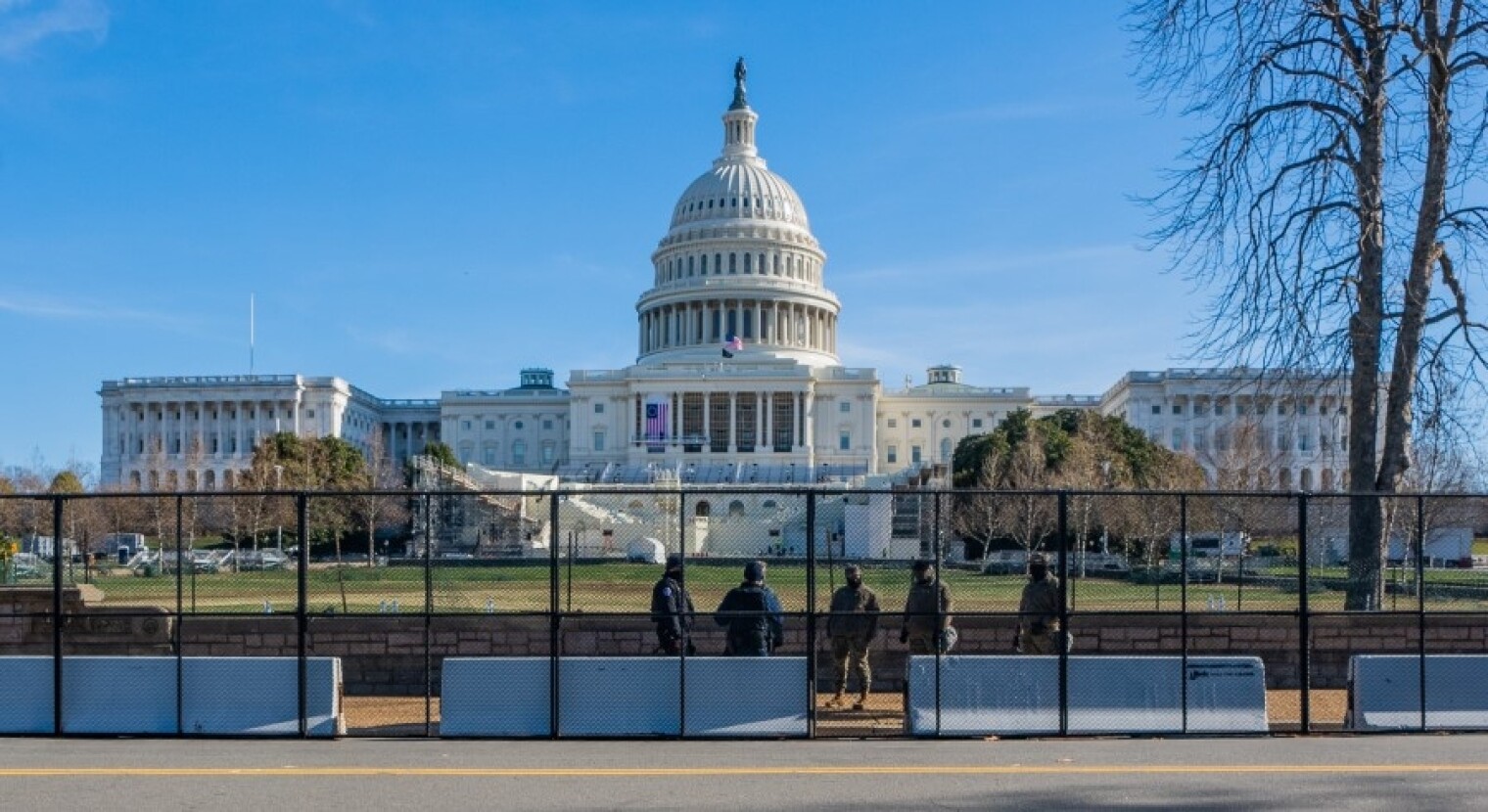 Following last week’s riot, security barriers are being set up around the Capitol in preparation for President-elect Biden’s inauguration on Jan. 20.