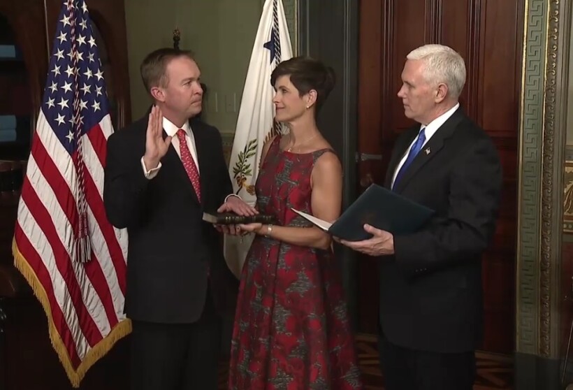 White House Office of Management and Budget Director Mick Mulvaney sworn into office