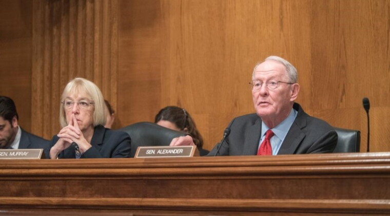Senate Health, Education, Labor, and Pensions Committee Chair Lamar Alexander (R-TN) and Ranking Member Patty Murray (D-WA).