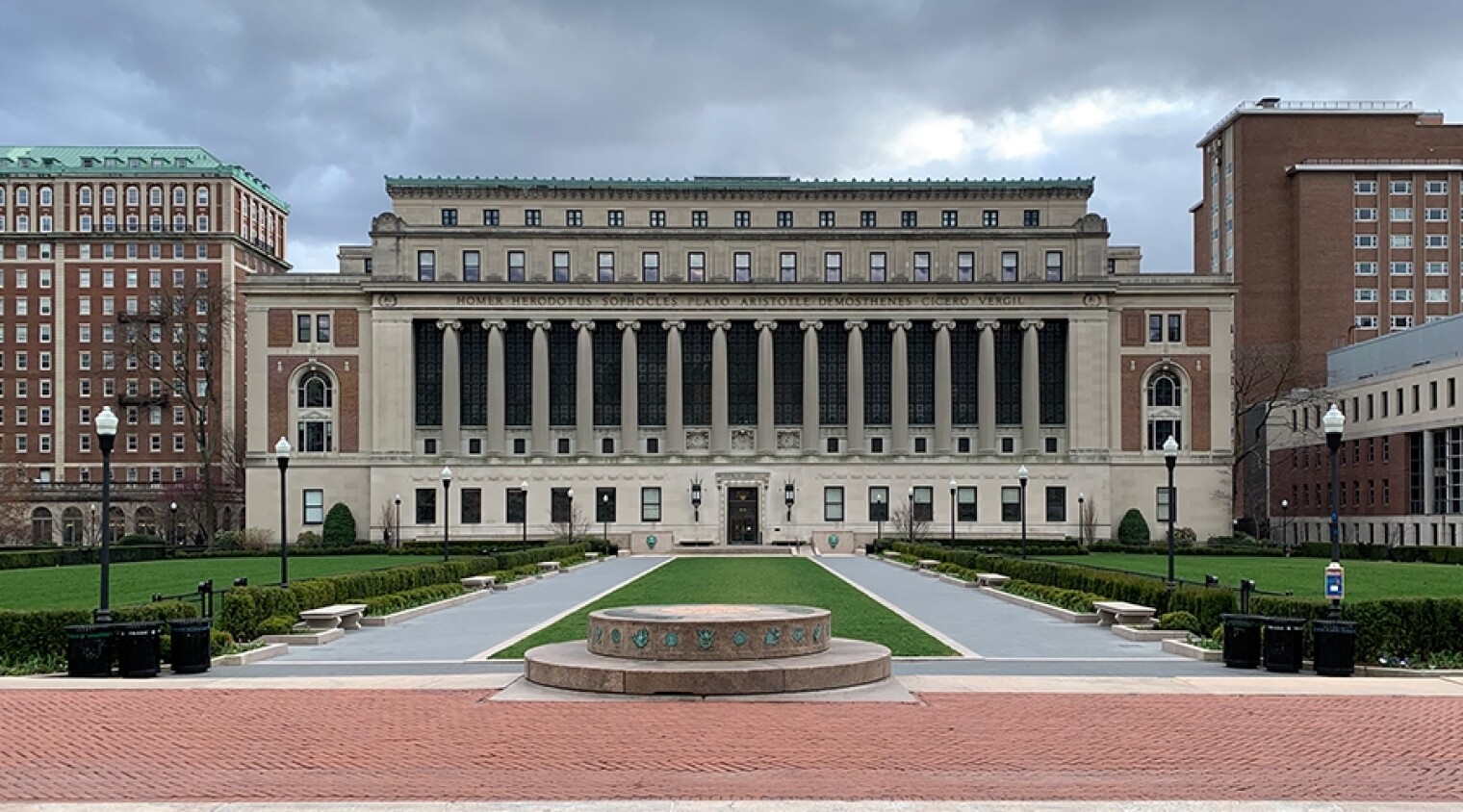 The Butler Library at Columbia University in New York City as photographed on April 10.