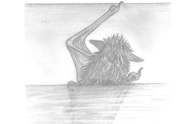 Drowning bat