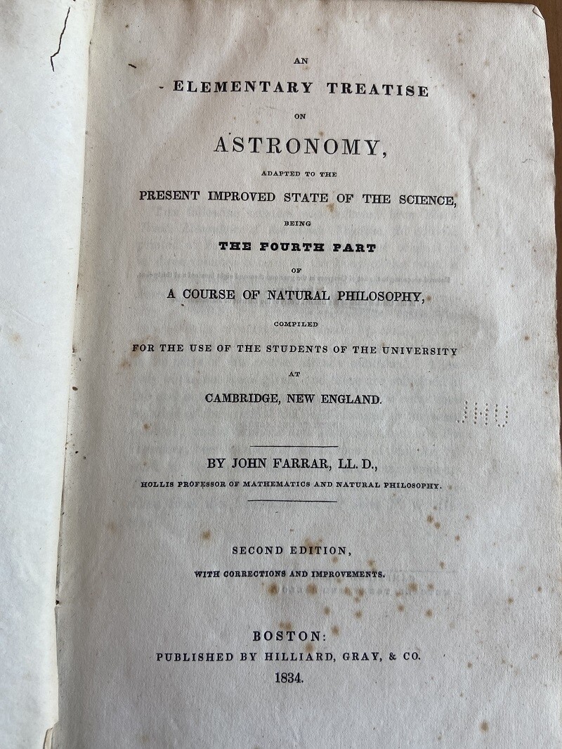 Title page of Elementary Treatise