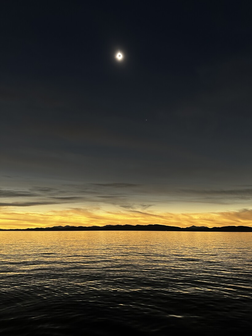 Lake Champlain eclipse 2024