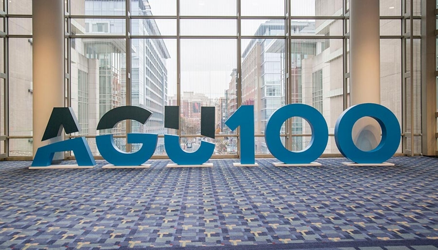AGU meeting sign