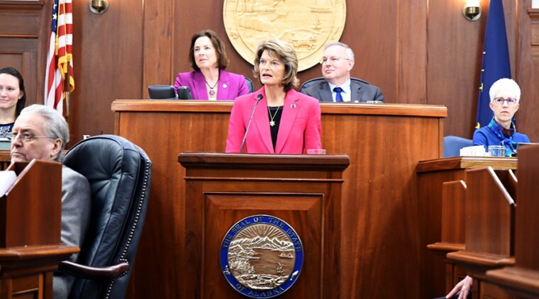 Senate Energy and Natural Resources Committee Chair Lisa Murkowski (R-AK) delivers her annual address to her state’s legislature.