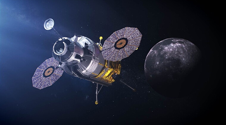 A conceptual illustration of a future lunar crew vehicle