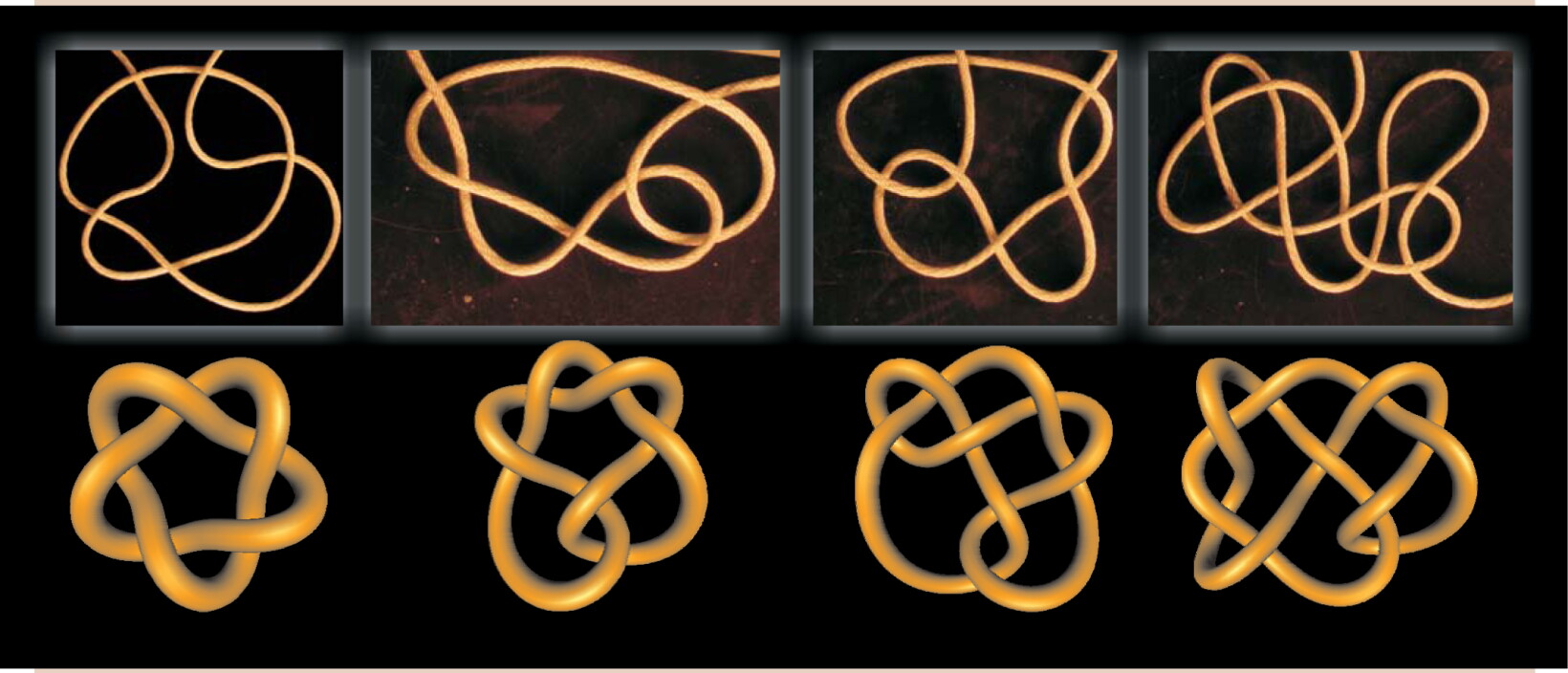 Pieces of tumbled string form topologically simple and complex knots ...