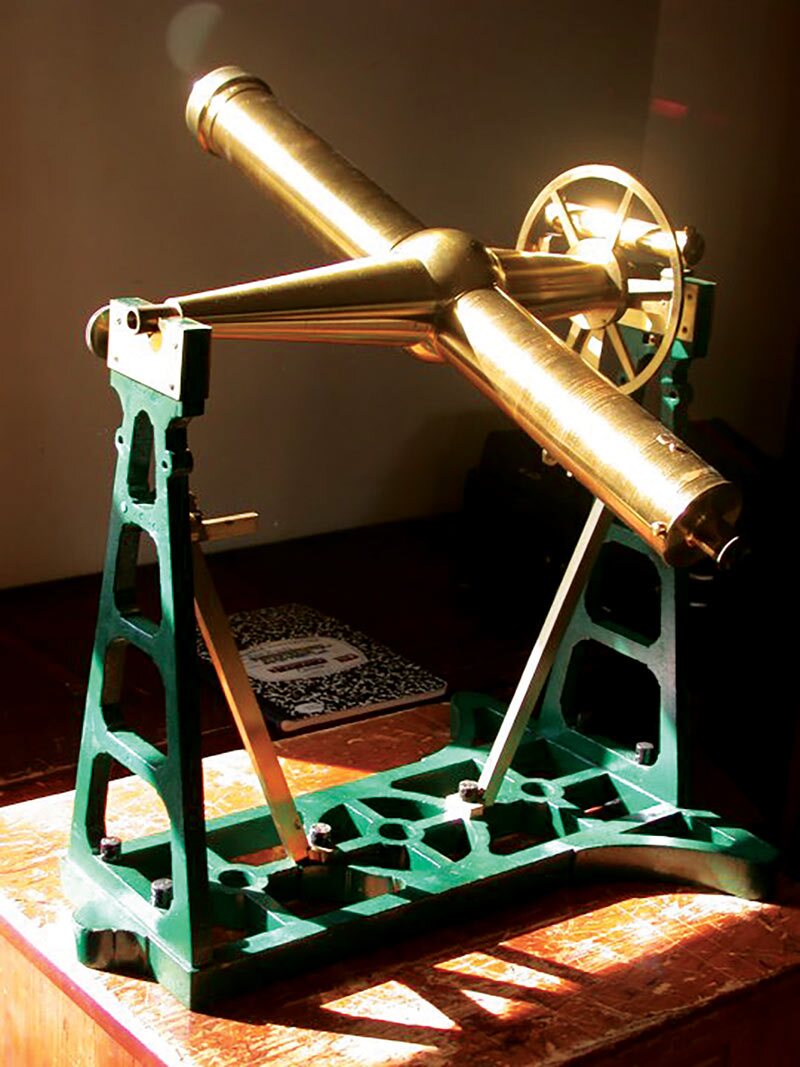 The Parkinson & Frodsham transit instrument, Liverpool, circa 1838, from the Ladd Observatory history of science collection. Photo by Mike Umbricht / Ladd Observatory.