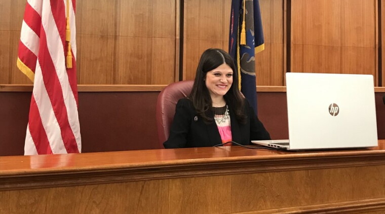 House Research and Technology Subcommittee Chair Haley Stevens (D-MI) leads a virtual hearing on the panel’s NSF for the Future Act.