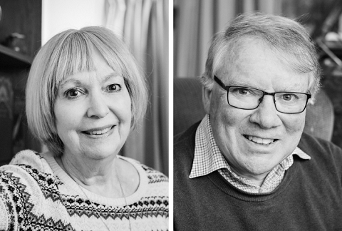 Headshots of Jacqueline Mitton and Simon Mitton