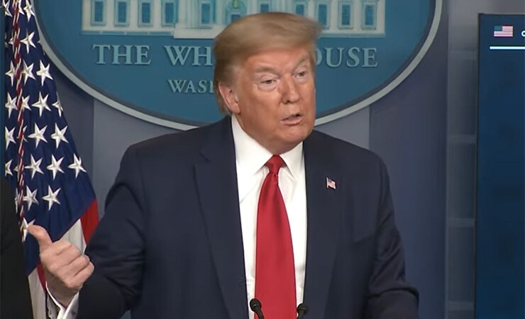 At a media briefing on April 17, President Trump said he would terminate a grant that supports collaborative research activities with the Wuhan Institute of Virology.