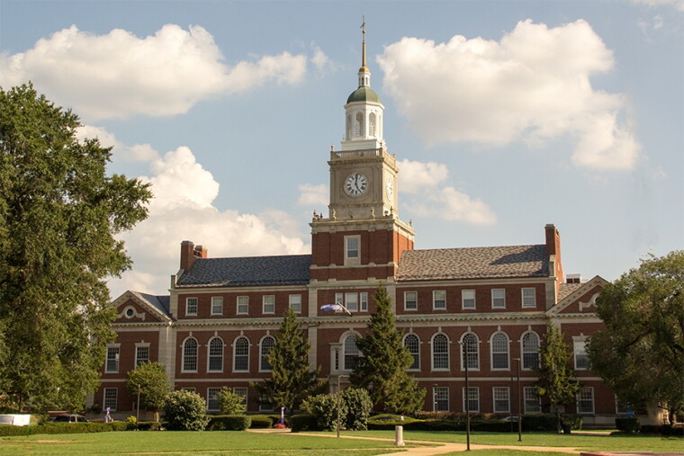 The Founders Library Building at Howard University in Washington, D.C. Howard is the host for a newly announced Department of Defense Center of Excellence in Artificial Intelligence and Machine Learning.