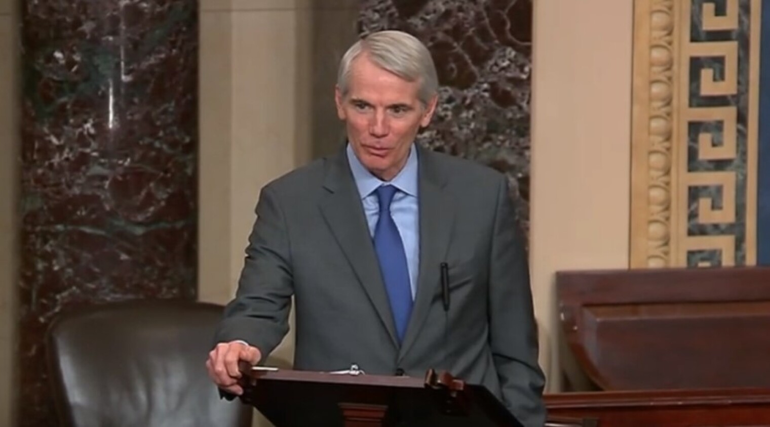 Sen. Rob Portman (R-OH) speaking on the Senate floor.