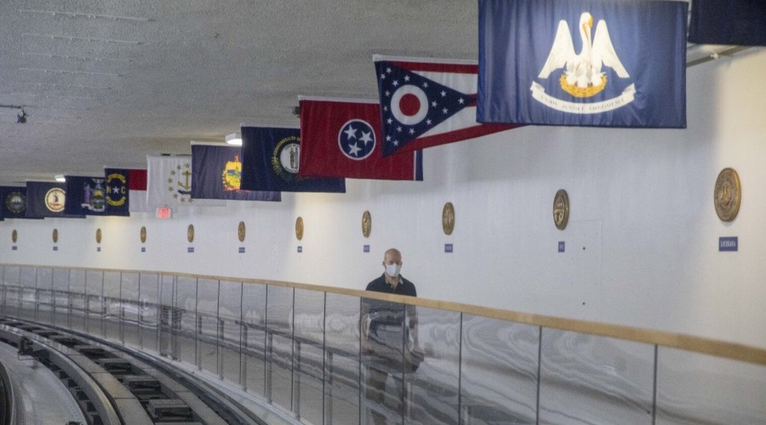 The underground tramway connecting the Senate office buildings to the Capitol