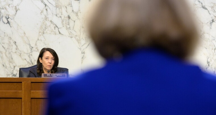 Senate Commerce Committee Chair Maria Cantwell (D-WA) hears testimony from NASA deputy administrator nominee Pam Melroy.