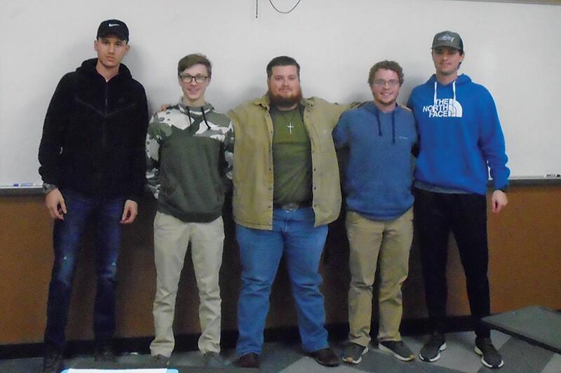 UNA SPS members, shown here, received a Sigma Pi Sigma Chapter Project Award to host an alumni guest speaker at the chapter's 2020 Sigma Pi Sigma induction. Unfortunately, the event was postponed due to COVID-19. Photo courtesy of the UNA SPS chapter.