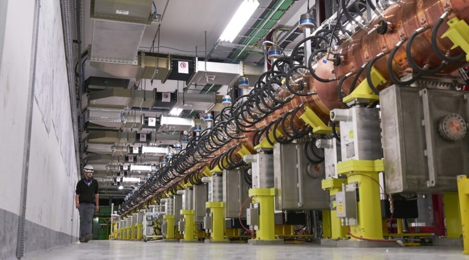 Pictured here is a linear accelerator that will come online after the LHC completes its current shutdown and represents one element of the luminosity upgrade.