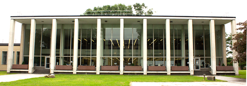 library outdoor side with columns