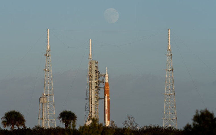 Rocket on a launchpad