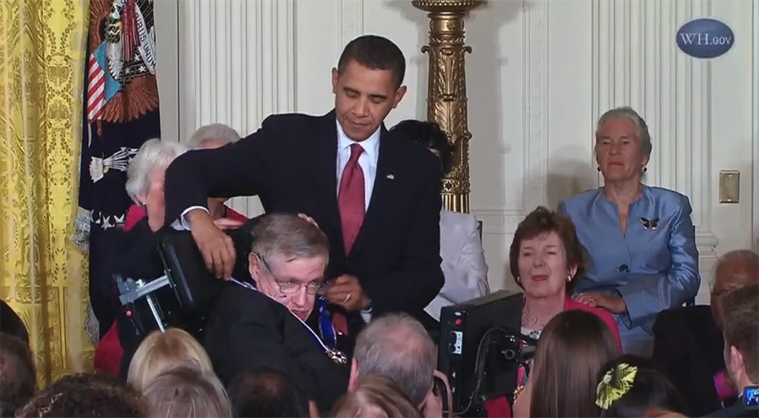 Stephen Hawking Receiving Presidential Medal of Freedom