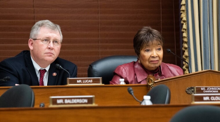 Reps. Eddie Bernice Johnson (D-TX) and Frank Lucas (R-OK) at a March 2019 hearing on U.S. leadership in science and technology.
