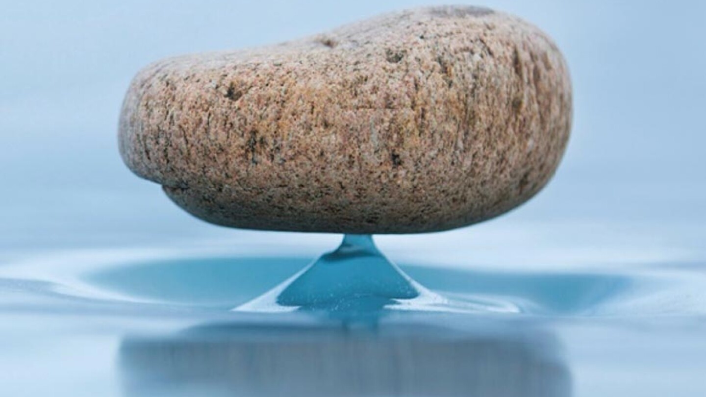 The mysterious balancing stones on frozen lakes