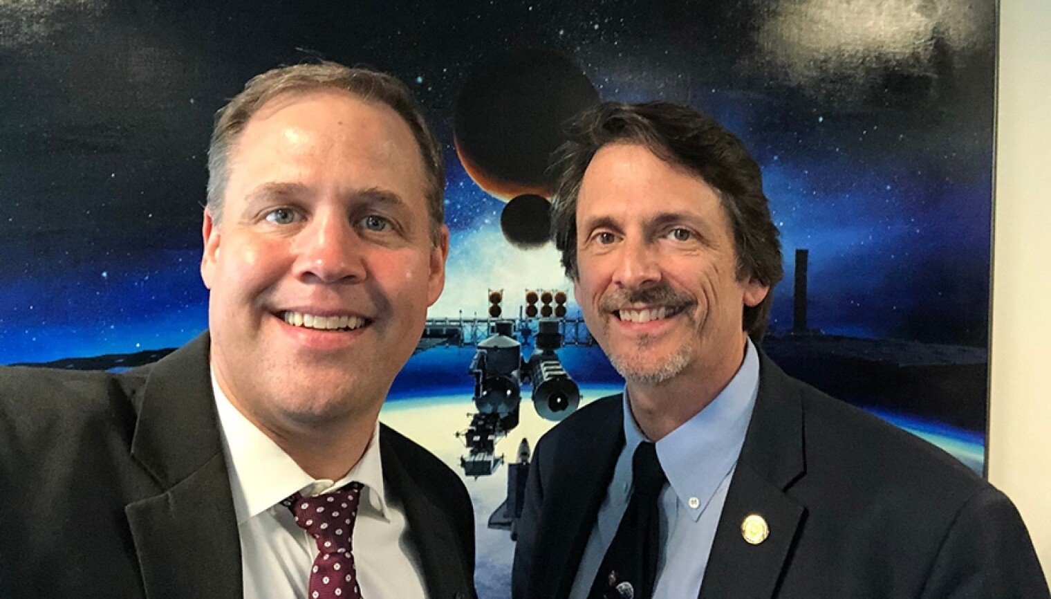 NASA Administrator Jim Bridenstine and Deputy Associate Administrator for Exploration Steve Clarke