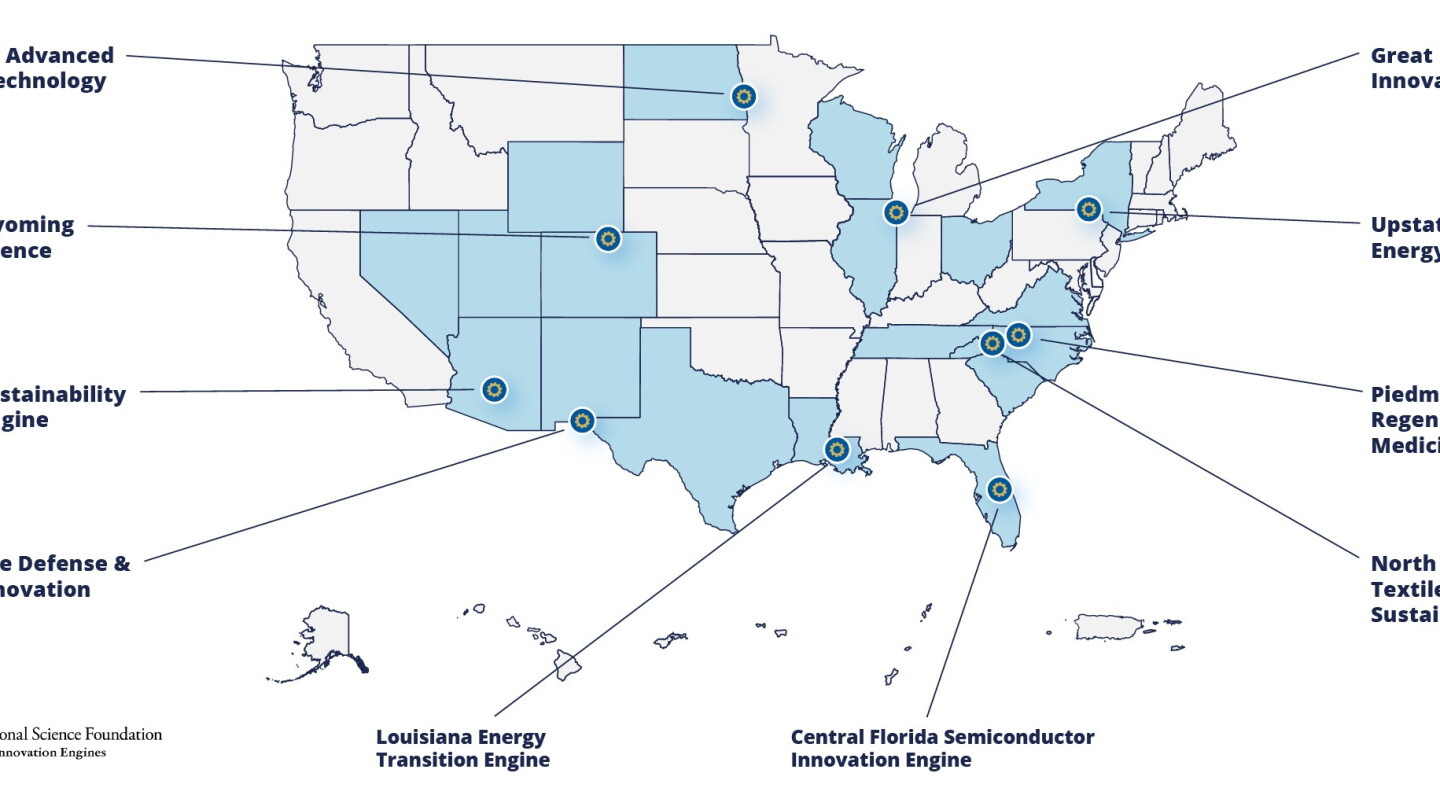 Nsf Map NSF Announces First Winners of Major ‘Engine’ Awards - AIP.ORG