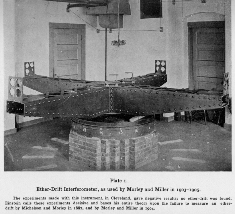 Photograph of the Interferometer, which was used to study the properties of the aether.