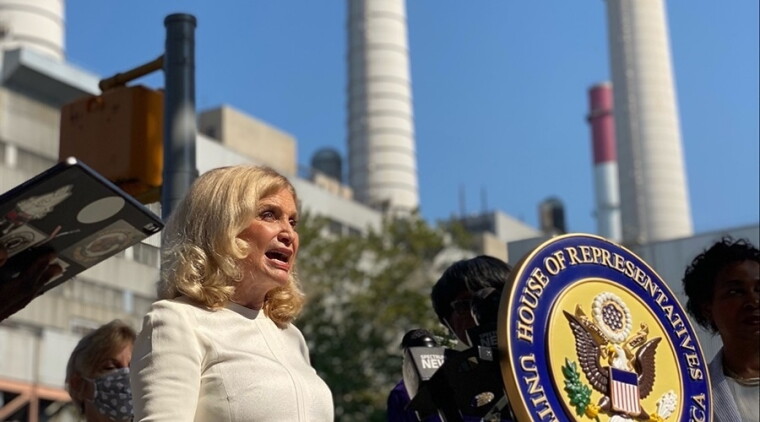 Carolyn Maloney and smokestacks