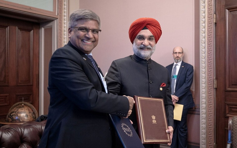 NSF Director Sethuraman Panchanathan and India’s ambassador to the U.S. Taranjit Singh Sandhu
