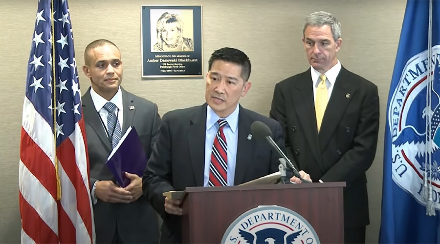 ICE officials Andre Watson, Tony Pham, and Ken Cuccinelli