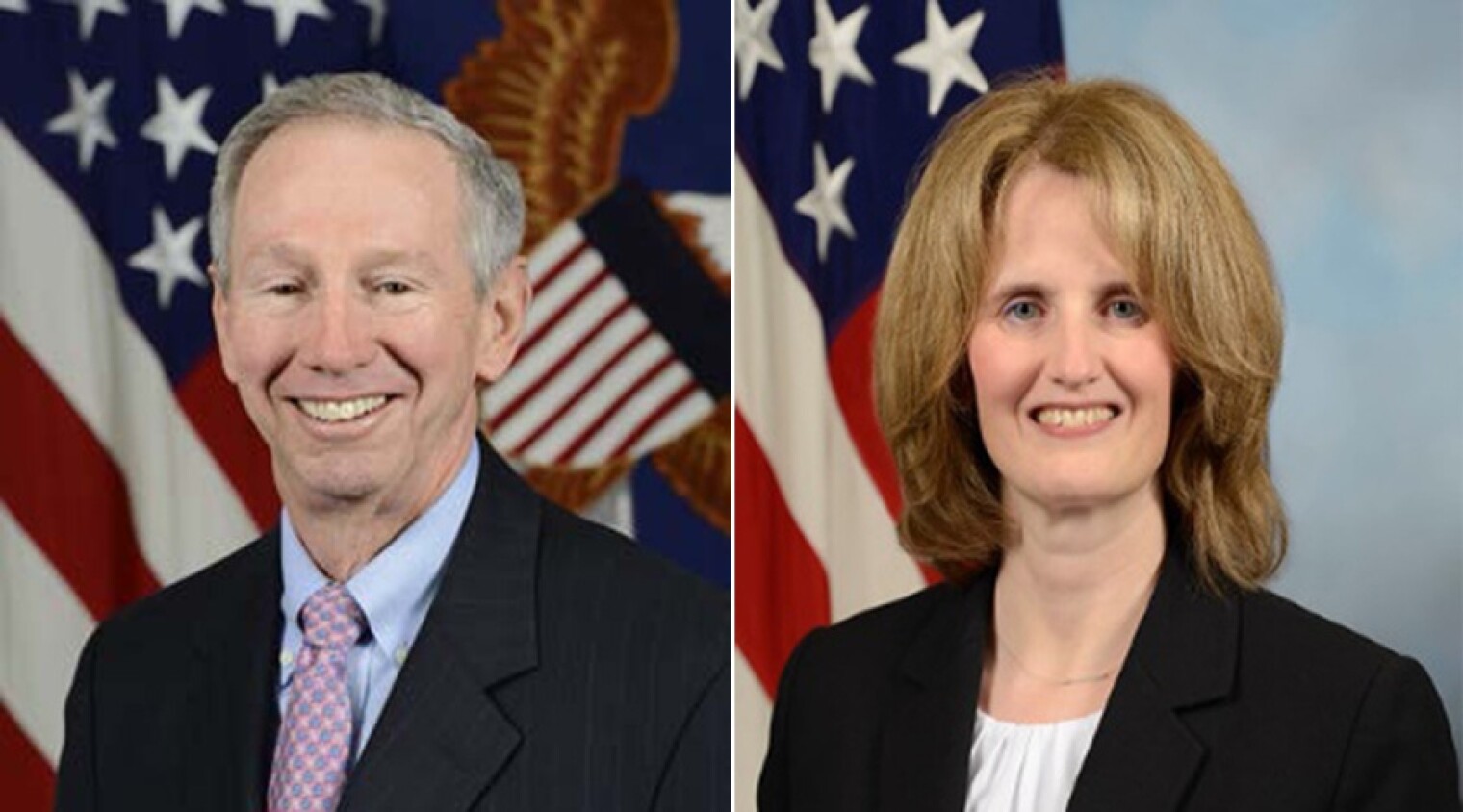 Under Secretary of Defense for Research and Engineering Mike Griffin and Deputy Under Secretary of Defense for Research and Engineering Lisa Porter.