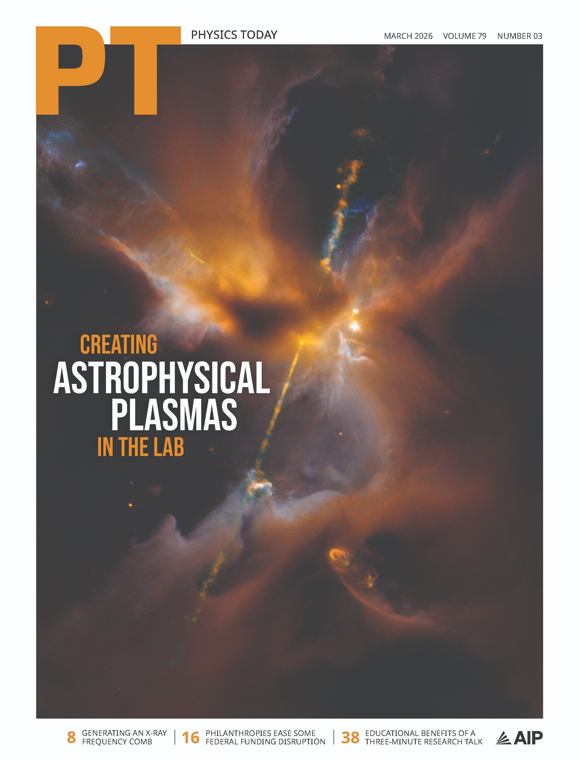 Cover of the March 2026 issue of Physics Today.